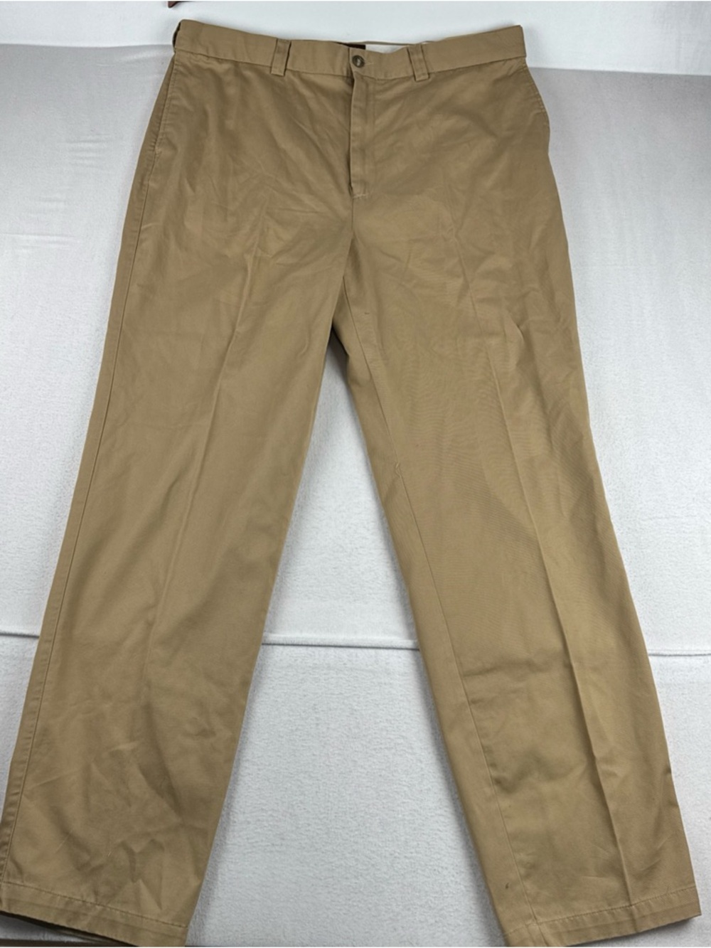 New! Oak Hill Premium Pant Mens Tan 42*36 Chino Non-Iron Waist Relaxed Big Tall